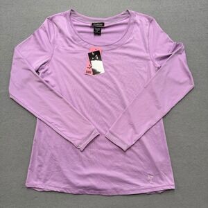 NEW Golftini Golf Top Women's Small Lavender Mesh Trim Long Sleeve Activewear